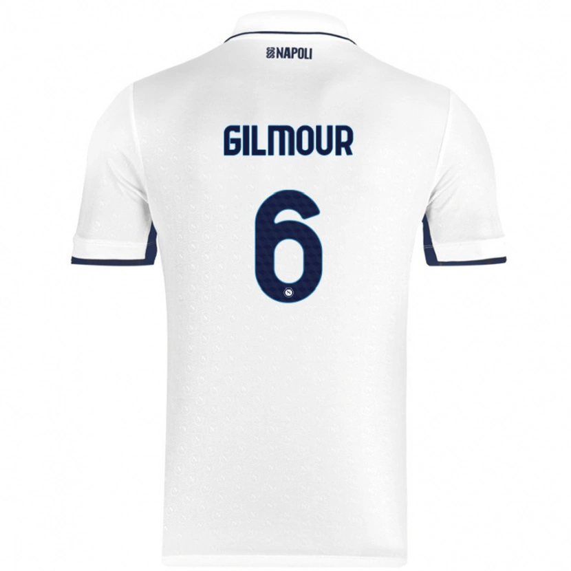 Danxen Dětské Billy Gilmour #6 Bílá Královská Modrá Daleko Hráčské Dresy 2024/25 Dres