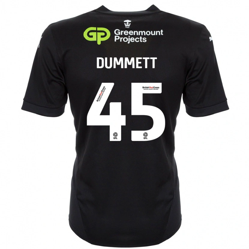 Danxen Dětské Paul Dummett #45 Černý Daleko Hráčské Dresy 2024/25 Dres