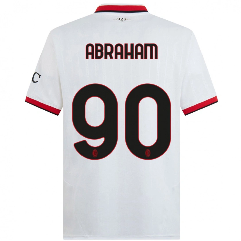 Danxen Dětské Tammy Abraham #90 Bílá Černá Červená Daleko Hráčské Dresy 2024/25 Dres