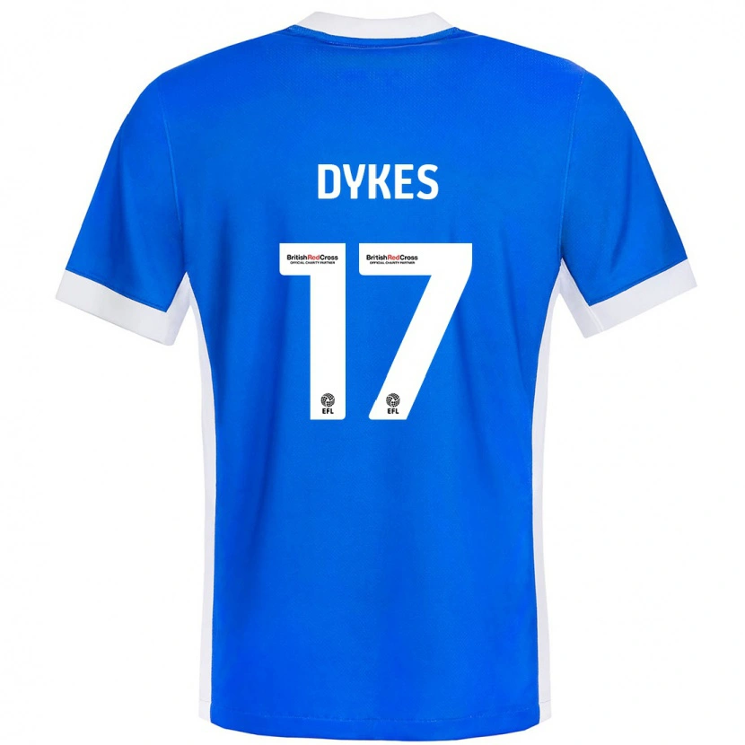 Danxen Dětské Lyndon Dykes #17 Modrá Bílá Domů Hráčské Dresy 2024/25 Dres