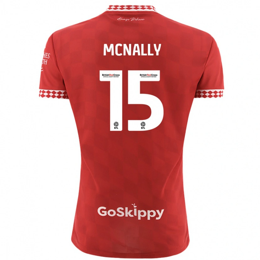 Danxen Dětské Luke Mcnally #15 Červený Domů Hráčské Dresy 2024/25 Dres