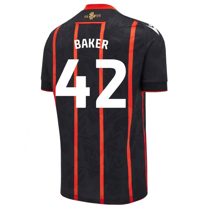 Danxen Dětské Lewis Baker #42 Černá Červená Daleko Hráčské Dresy 2024/25 Dres