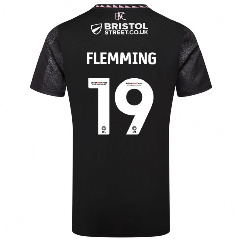 Danxen Dětské Zian Flemming #19 Černý Daleko Hráčské Dresy 2024/25 Dres