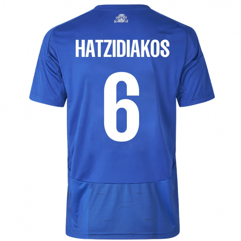 Danxen Dětské Pantelis Hatzidiakos #6 Bílá Modrá Daleko Hráčské Dresy 2024/25 Dres